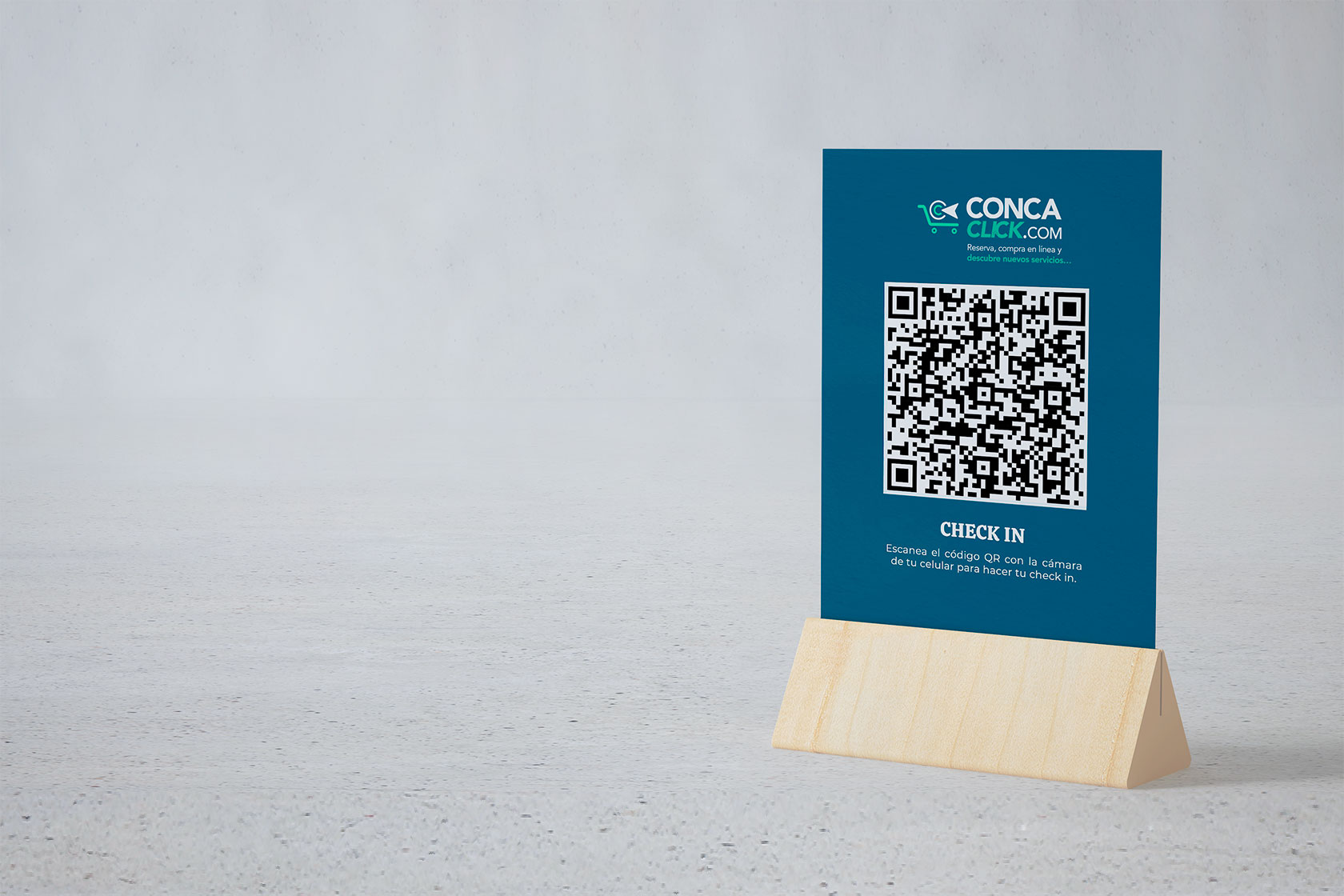 QR impreso para hacer check in digital